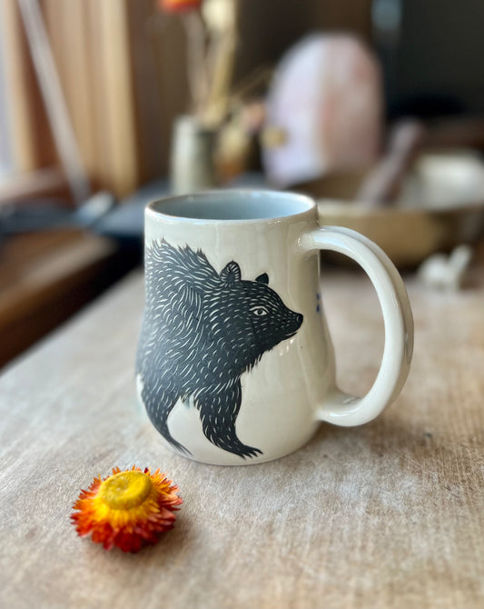 Favorite bear with flower mug