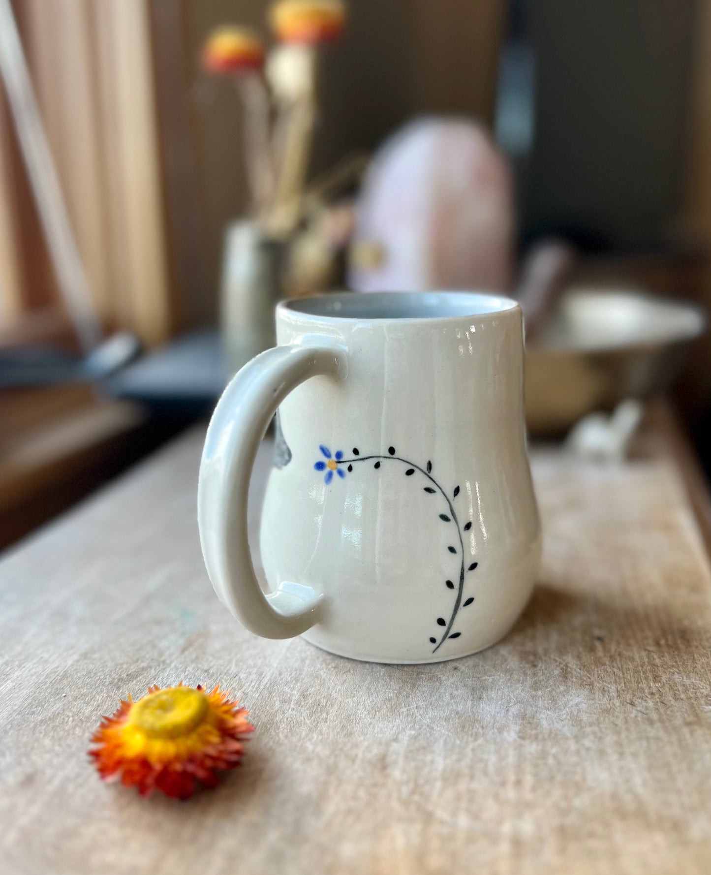 Favorite bear with flower mug