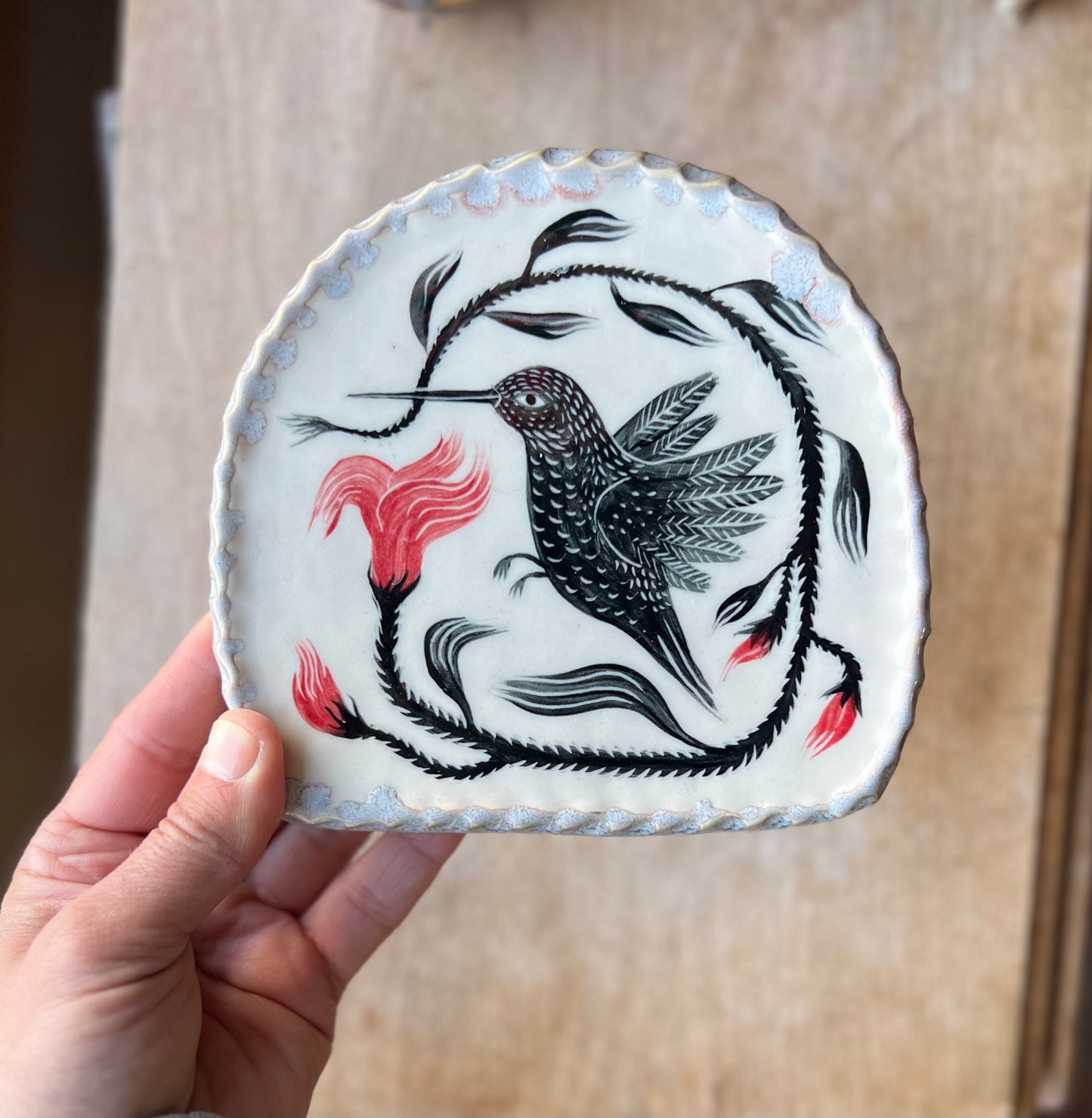 Hummingbird wall plaque #1