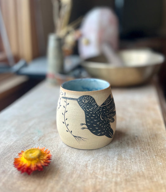 Tiny hummingbird cup